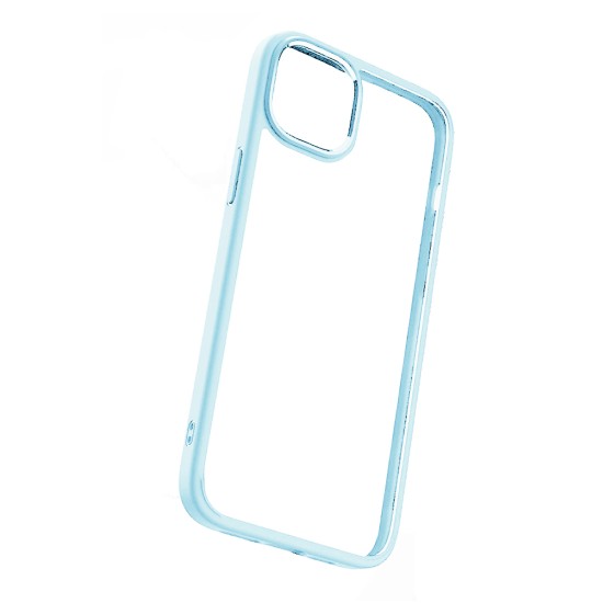 Silicone Case with Transparent Body for Apple iPhone 14 Blue